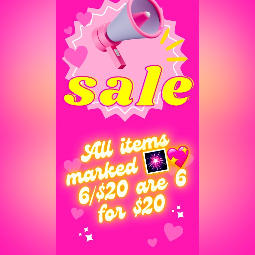 🎆💖all items marked 🎆💖 are 6 for $20